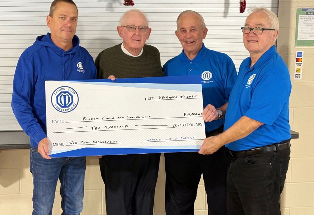 Optimist cheque presentation