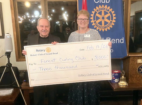 Rotary cheque presentation